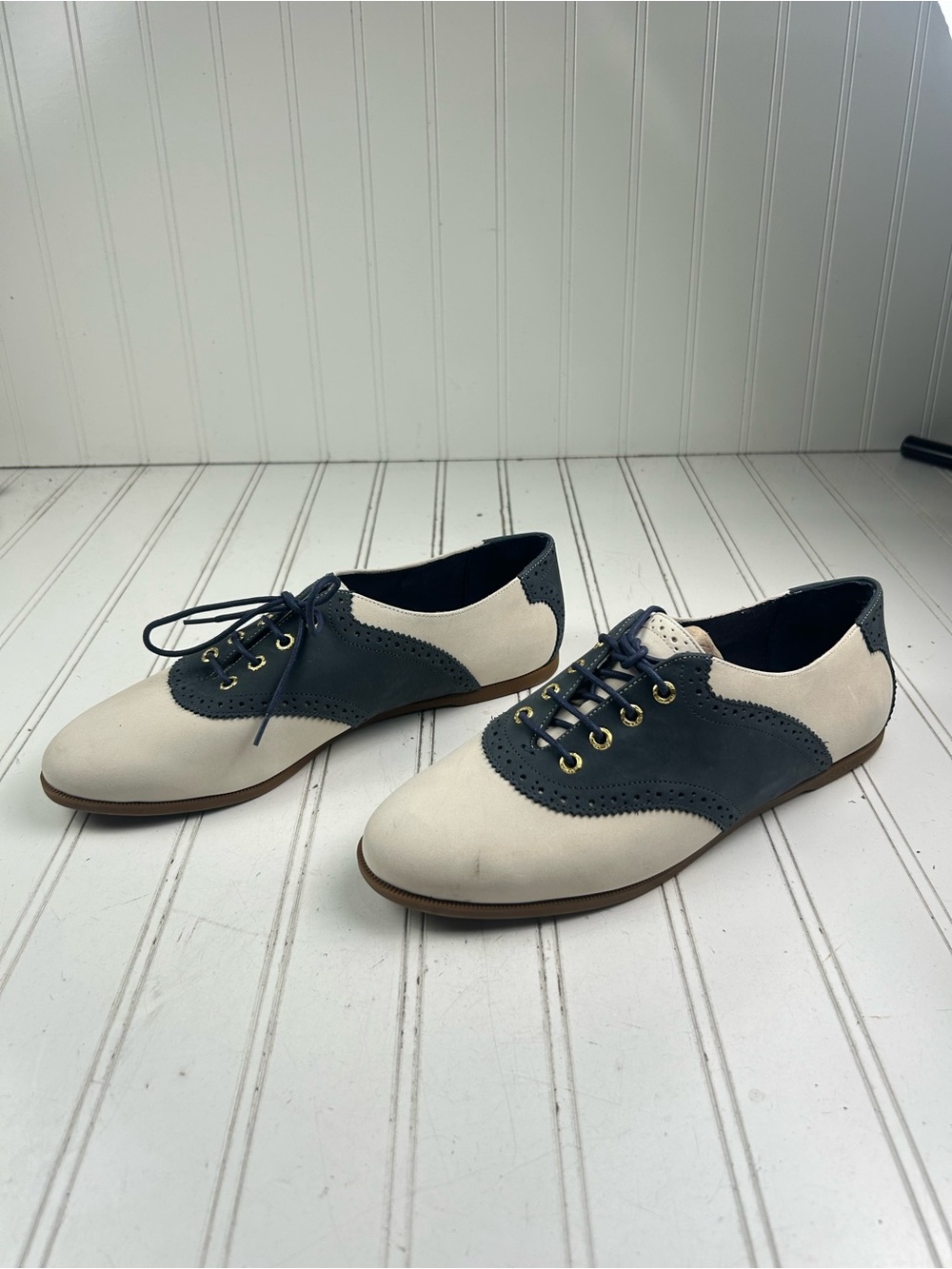 Sperry Top Sider Classic Navy White Leather Lace Boat Shoes Women’s Size 9M - Picture 4 of 11